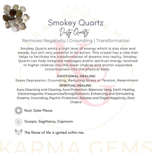 Smokey Quartz 15 To 25 MM Crystal Tumbled Stone