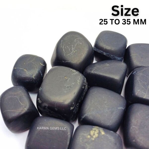 Shungite 25 To 35 MM Crystal Tumbled Stone