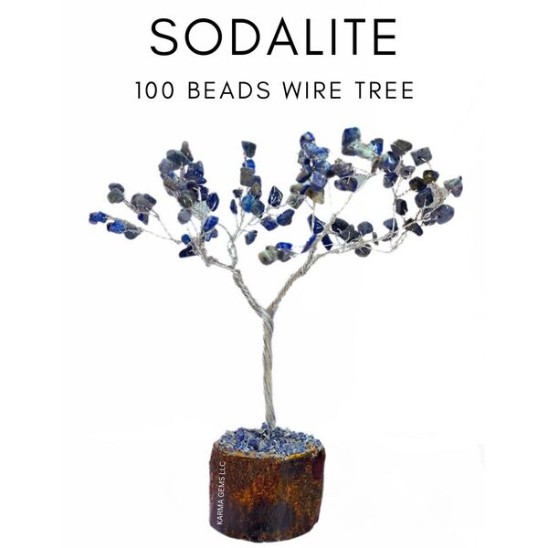 Sodalite 100 Beads Wire Tree