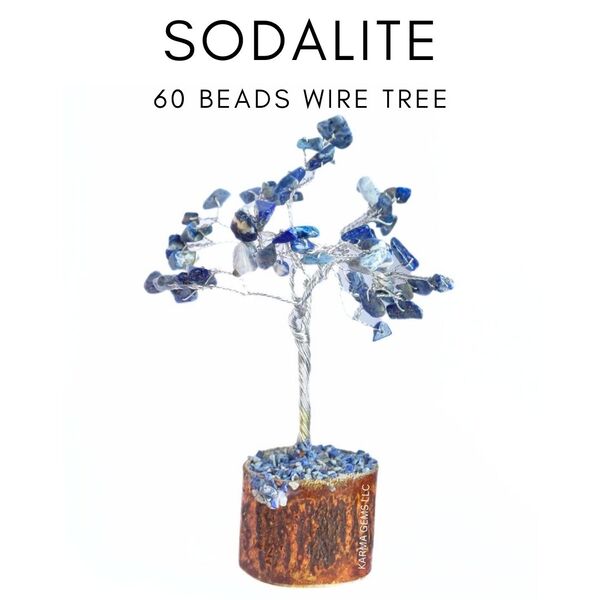 Sodalite 60 Beads Wire Tree