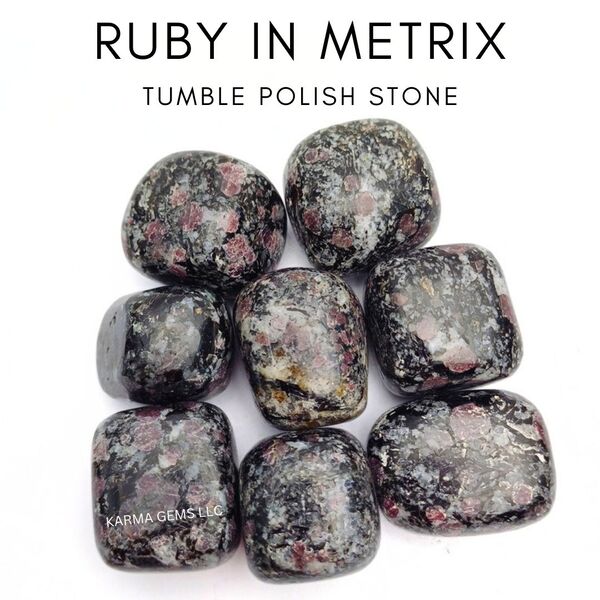 Ruby In Metrix  25 To 35 MM Crystal Tumbled Stone