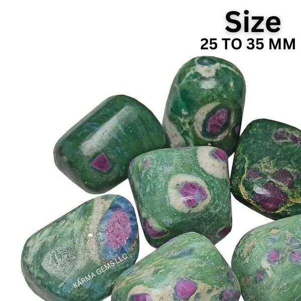 Ruby Zoisite 25 To 35 MM Crystal Tumbled Stone