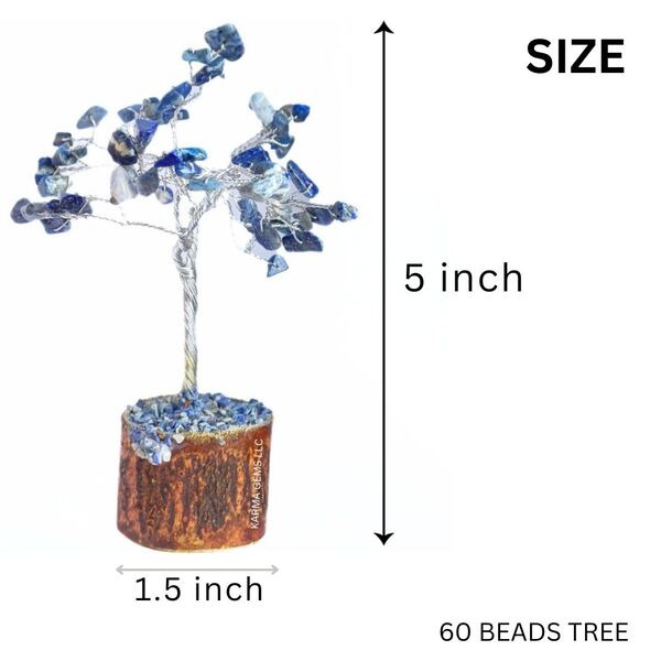 Sodalite 60 Beads Wire Tree