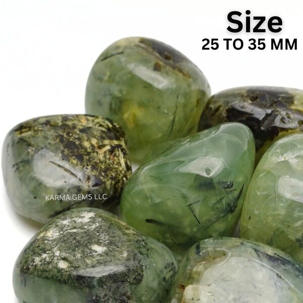 Prehnite 25 To 35 MM Crystal Tumbled Stone