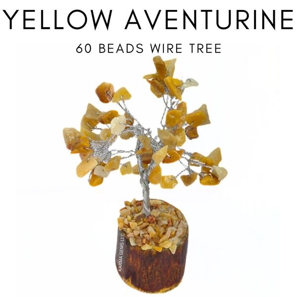 Yellow Aventurine 60 Beads Wire Tree