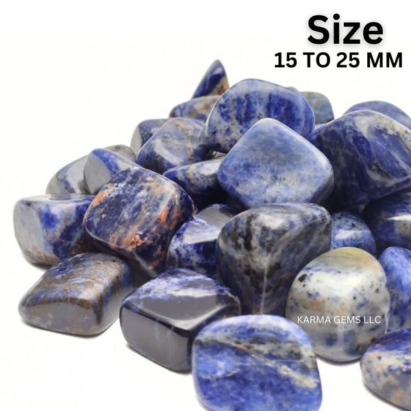 Sodalite 15 To 25 MM Crystal Tumbled Stone
