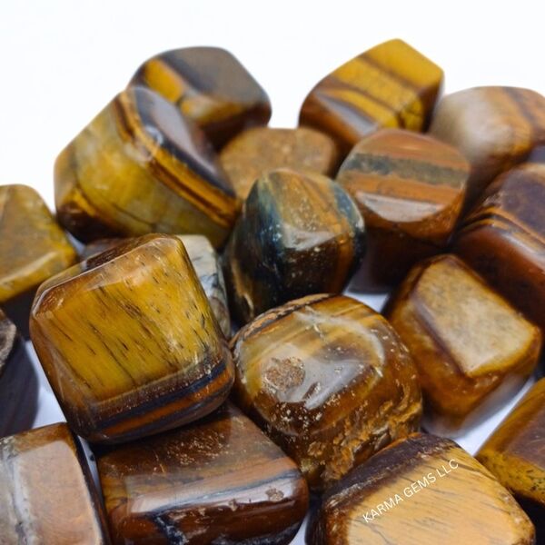 Tiger Eye 25 To 35 MM Crystal Tumbled Stone