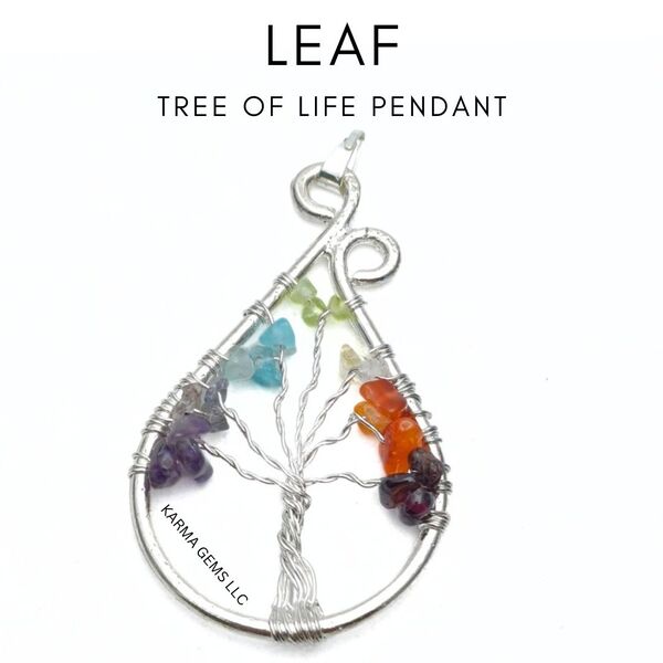 Leaf Shape Tree Of Life Pendant