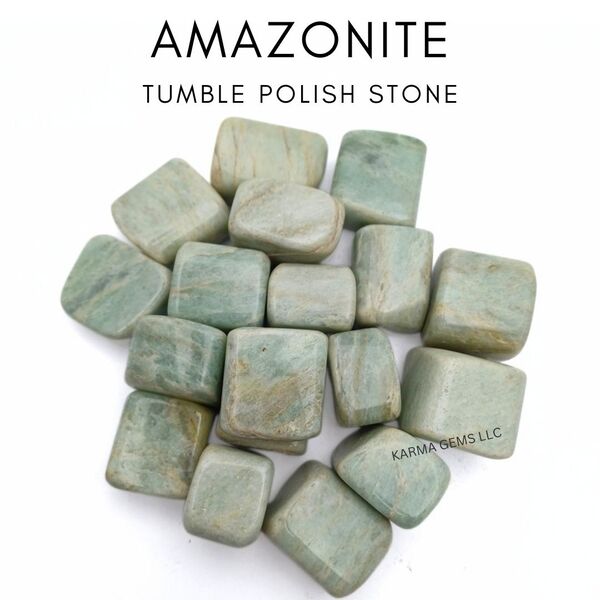 Amazonite 25 To 35 MM Crystal Tumbled Stone