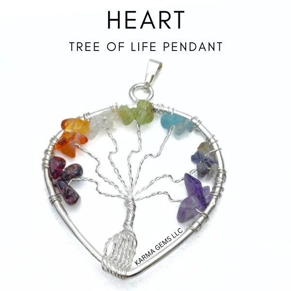 Heart Shape Tree Of Life Pendant