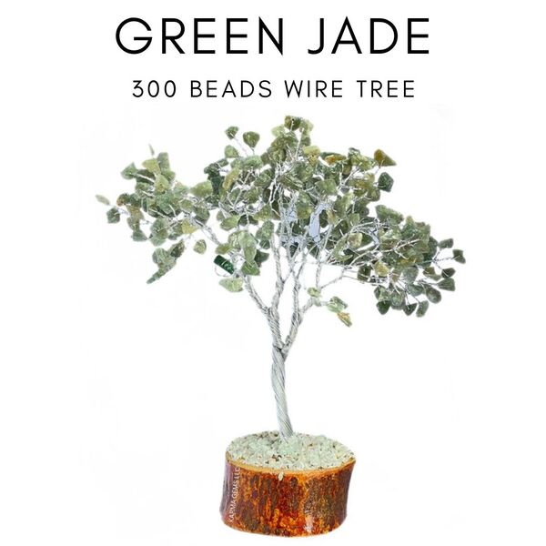 Green Jade 300 Beads Wire  Tree