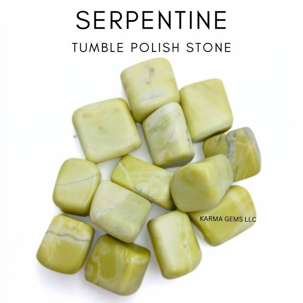 Serpentine 25 To 35 MM Crystal Tumbled Stone