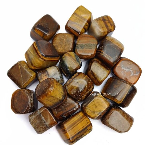 Tiger Eye 25 To 35 MM Crystal Tumbled Stone