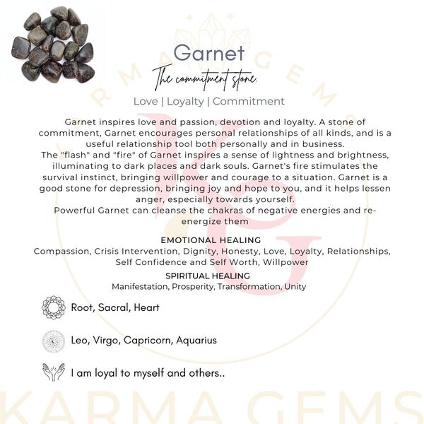 Garnet 25 To 35 MM Crystal Tumbled Stone