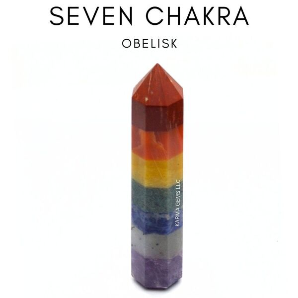 Seven Chakra 8 Corner Crystal Tower Point