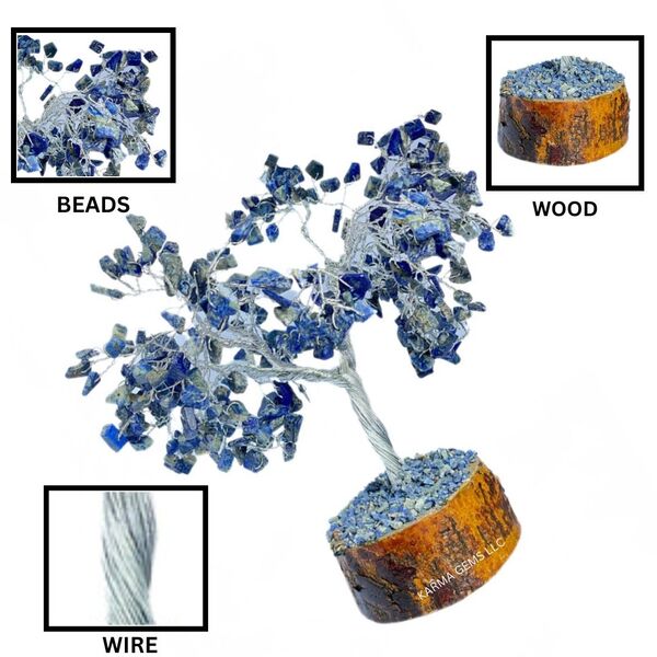 Lapis Lazuli 300 Beads Wire  Tree
