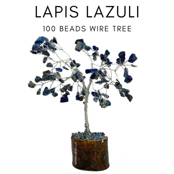Lapis Lazuli 100 Beads Wire Tree
