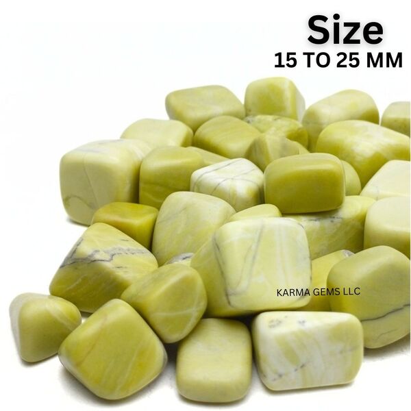 Serpentine 15 To 25 MM Crystal Tumbled Stone